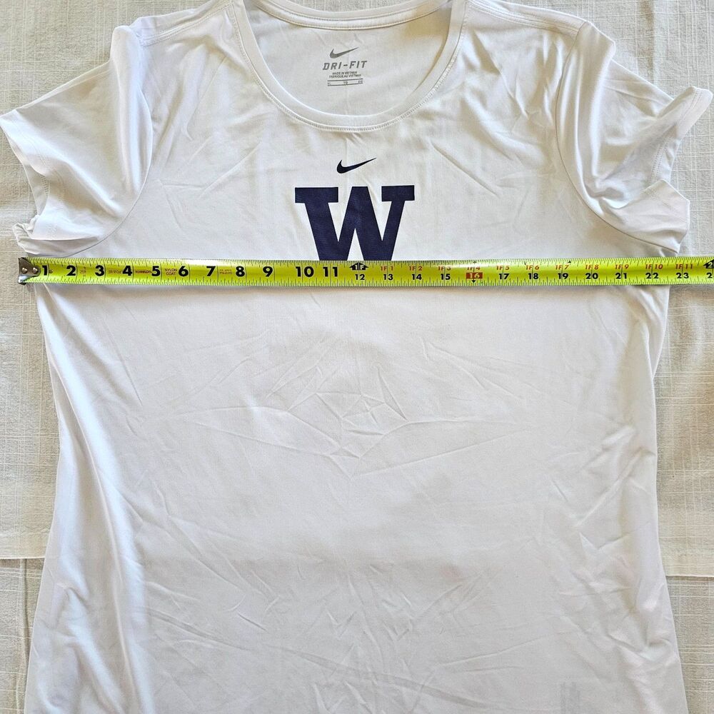 Nike Dri-Fit UW University 0f Washington White Cap Sleeve T-shirt sz XL - Picture 5 of 7